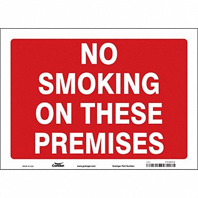 CONDOR 474H12 Safety Sign 10 in x 14 in Vinyl