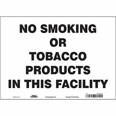 CONDOR 474H90 Safety Sign 10 in x 14 in Vinyl