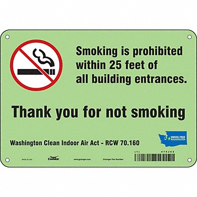 CONDOR 474J02 Safety Sign 7 inx10 in Polyethylene