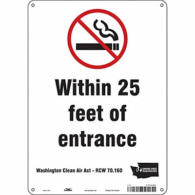 CONDOR 474J09 Safety Sign 14 inx10 in Polyethylene