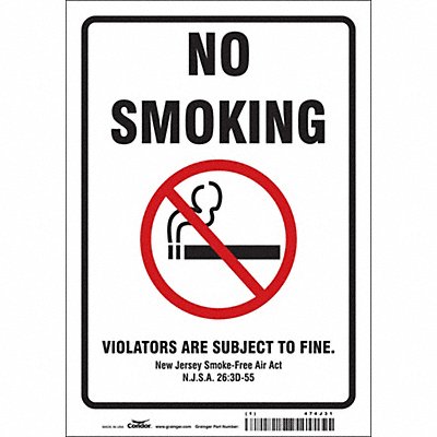 CONDOR 474J31 Safety Sign 10 in x 7 in Vinyl