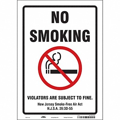 CONDOR 474J32 Safety Sign 14 in x 10 in Vinyl