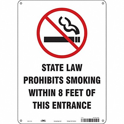 CONDOR 474J44 Safety Sign 14 in x 10 in Polyethylene