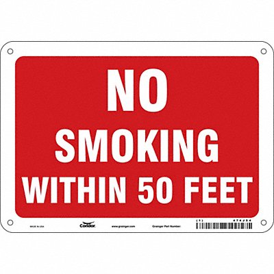 CONDOR 474J54 Safety Sign 7 in x 10 in Aluminum