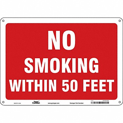 CONDOR 474J55 Safety Sign 10 inx14 in Aluminum