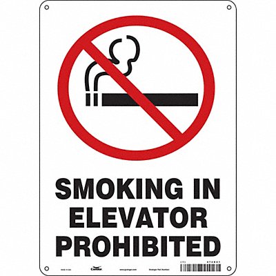 CONDOR 474K01 Safety Sign 14 in x 10 in Aluminum