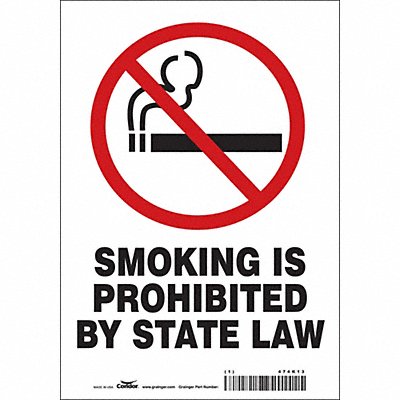 CONDOR 474K13 Safety Sign 10 inx7 in Vinyl
