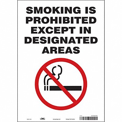 CONDOR 474K20 Safety Sign 14 inx10 in Vinyl