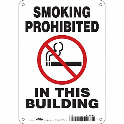 CONDOR 474K29 Safety Sign 10 in x 7 in Polyethylene