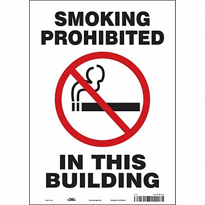 CONDOR 474K32 Safety Sign 14 in x 10 in Vinyl