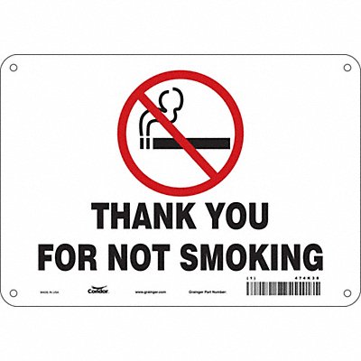 CONDOR 474K38 Safety Sign 7 inx10 in Polyethylene