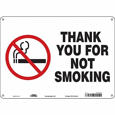CONDOR 474K45 Safety Sign 10 inx14 in Aluminum