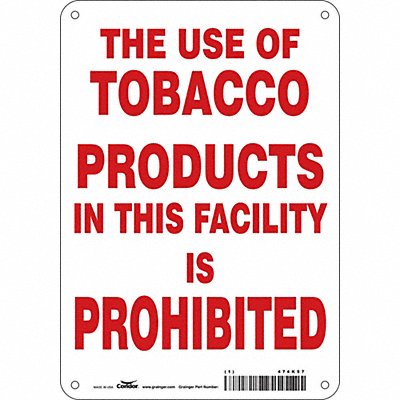 CONDOR 474K57 Safety Sign 10 in x 7 in Aluminum