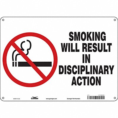 CONDOR 474K64 Safety Sign 10 in x 14 in Aluminum