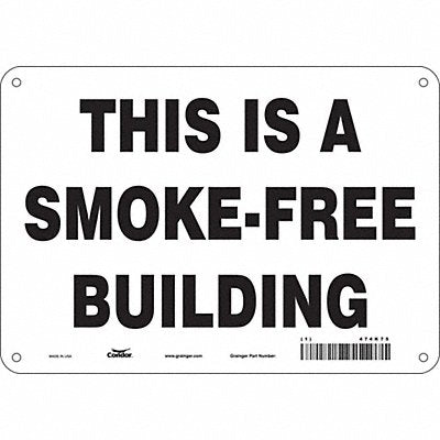 CONDOR 474K75 Safety Sign 7 in x 10 in Aluminum