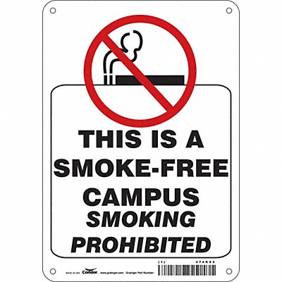 CONDOR 474K83 Safety Sign 10 inx7 in Polyethylene