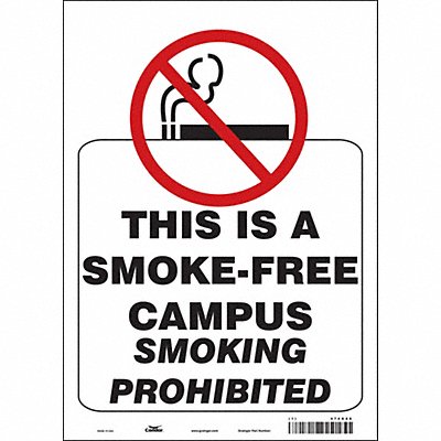 CONDOR 474K86 Safety Sign 14 in x 10 in Vinyl