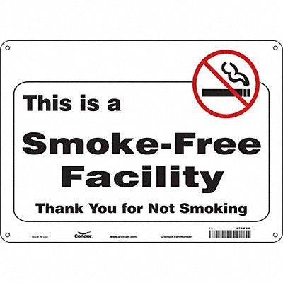 CONDOR 474K98 Safety Sign 10 in x 14 in Polyethylene