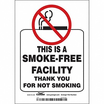 CONDOR 474L07 Safety Sign 7 inx5 in Vinyl