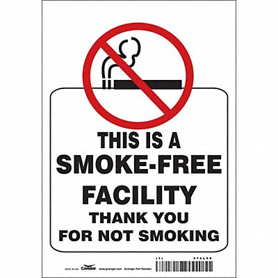 CONDOR 474L08 Safety Sign 10 inx7 in Vinyl