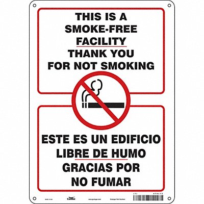 CONDOR 474L13 Safety Sign 14 inx10 in Polyethylene
