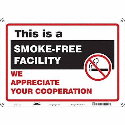 CONDOR 474L17 Safety Sign 10 in x 14 in Aluminum