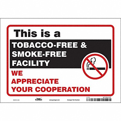 CONDOR 474L27 K1243 Safety Sign 7 inx10 in Vinyl