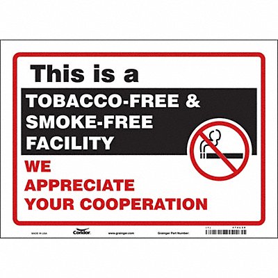 CONDOR 474L28 K1243 Safety Sign 10 inx14 in Vinyl