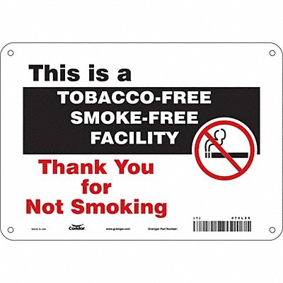CONDOR 474L29 Safety Sign 7 in x 10 in Aluminum