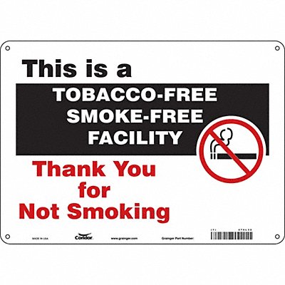 CONDOR 474L32 Safety Sign 10 inx14 in Polyethylene