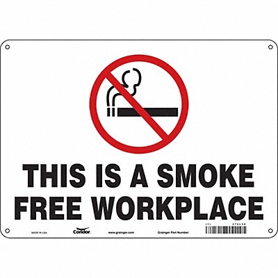 CONDOR 474L36 Safety Sign 10 in x 14 in Aluminum