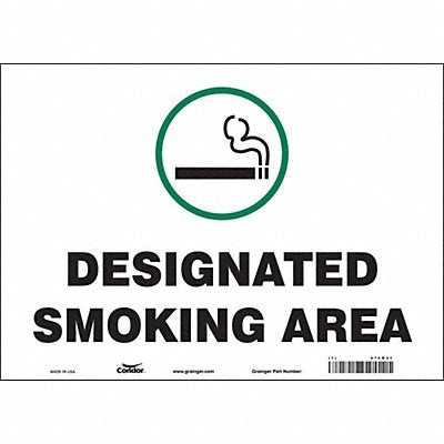CONDOR 474M31 Safety Sign 10 inx14 in Vinyl