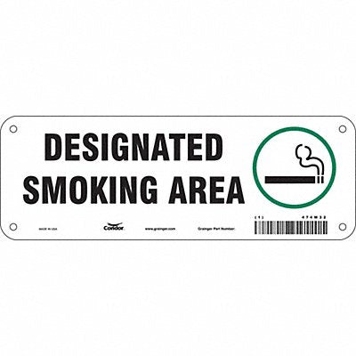 CONDOR 474M32 Safety Sign 3.5in x 10in Aluminum