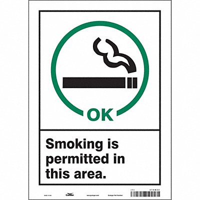CONDOR 474M64 Safety Sign 14 in x 10 in Vinyl