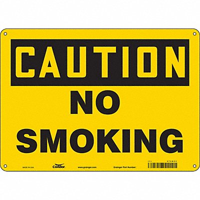 CONDOR 474N22 Safety Sign 10 inx14 in Aluminum