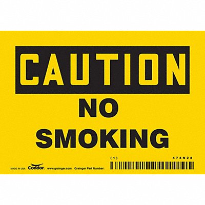 CONDOR 474N28 Safety Sign 3.5in x 5in Vinyl