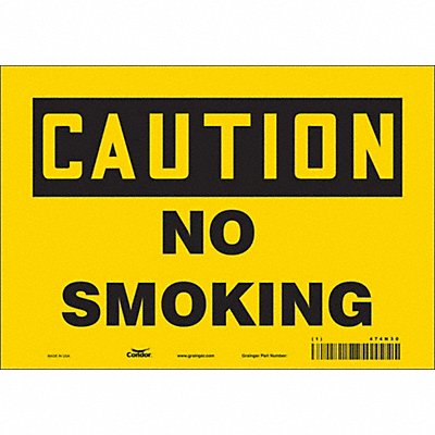 CONDOR 474N30 Safety Sign 7 inx10 in Vinyl