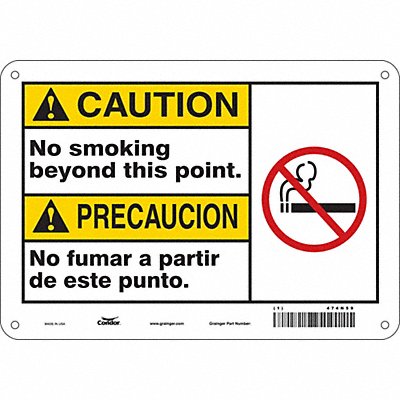 CONDOR 474N59 Safety Sign 7 in x 10 in Aluminum