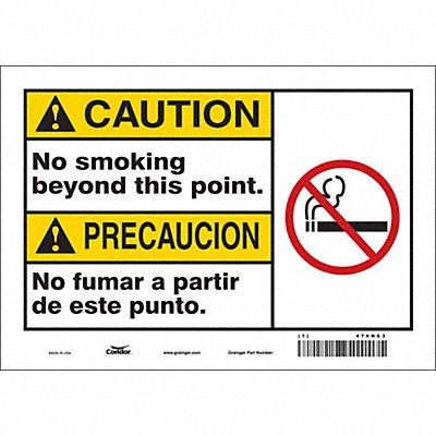 CONDOR 474N63 Safety Sign 7 inx10 in Vinyl