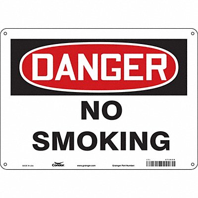 CONDOR 474N88 J6937 Safety Sign 10 in x 14 in Aluminum
