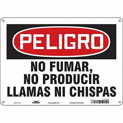 CONDOR 474P98 Safety Sign 10 in x 14 in Aluminum