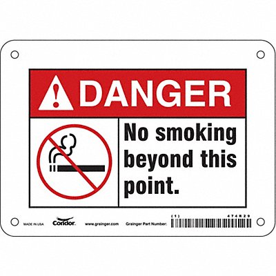 CONDOR 474R29 Safety Sign 5 in x 7 in Vinyl