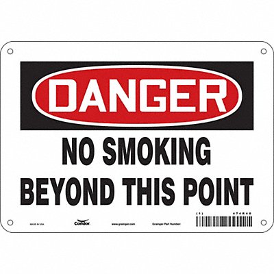 CONDOR 474R40 Safety Sign 7 in x 10 in Aluminum