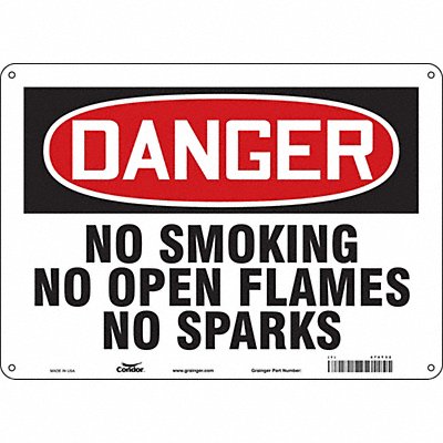 CONDOR 474T32 J6940 Safety Sign 10 inx14 in Polyethylene