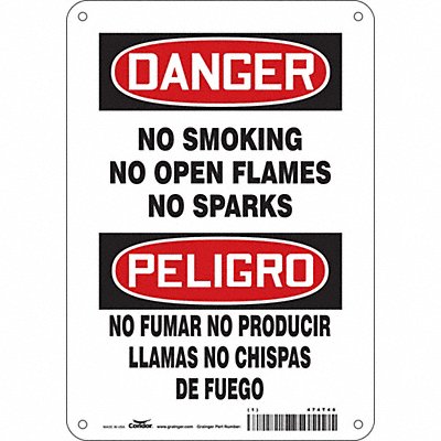 CONDOR 474T46 Safety Sign 10 inx7 in Aluminum