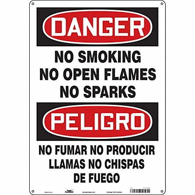 CONDOR 474T48 Safety Sign 20 in x 14 in Aluminum