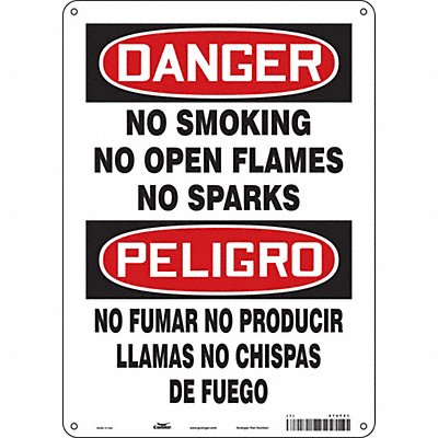 CONDOR 474T51 Safety Sign 14 in x 10 in Polyethylene