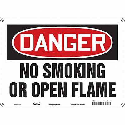 CONDOR 474T70 Safety Sign 10 inx14 in Aluminum