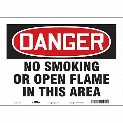 CONDOR 474T81 Safety Sign 10 inx14 in Vinyl
