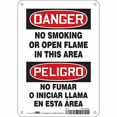 CONDOR 474T84 Safety Sign 10 in x 7 in Polyethylene